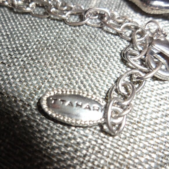 T Tahari  Silver tone branch pendant and chain necklace, marked & hang tag - Picture 3 of 8